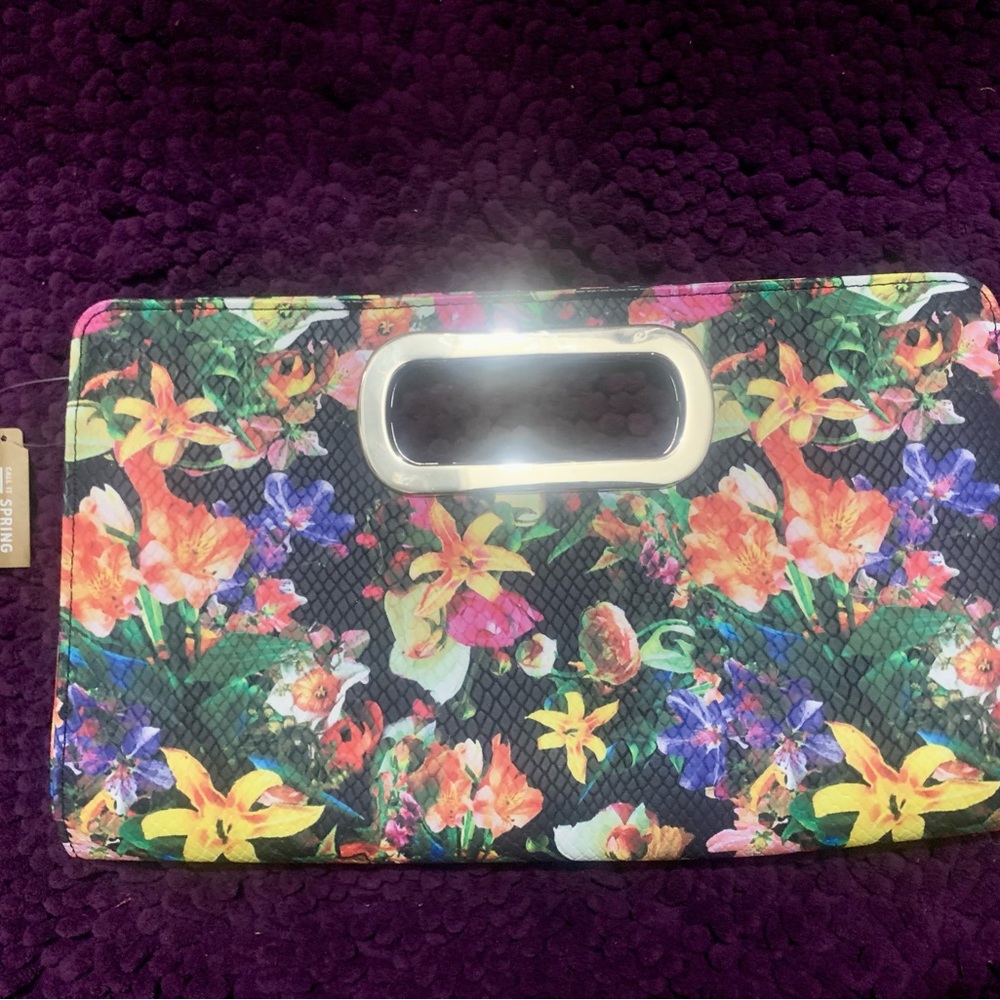 New - Call It Spring Floral Clutch Bag